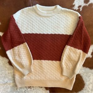 Color block sweater